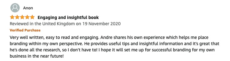 Amazon review by Anon: Engaging and insightful book