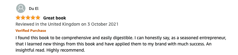 Amazon review by Du El: Great book